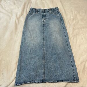 Stradivarius Long Denim Maxi Skirt